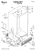CABINET PARTS Diagram and Parts List for ED5SHAXML12  Whirlpool Refrigerator