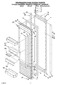 REFRIGERATOR DOOR Diagram and Parts List for KSSS36FKX01  KitchenAid Refrigerator