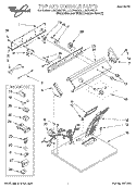TOP AND CONSOLE, LIT/OPTIONAL Diagram and Parts List for LGR7646DZ1  Whirlpool Dryer