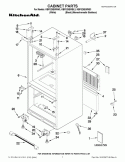 CABINET PARTS Diagram and Parts List for KBFS25EWBL3  KitchenAid Refrigerator