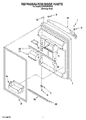 REFRIGERATOR DOOR PARTS Diagram and Parts List for KTRC22KVSS00  KitchenAid Refrigerator