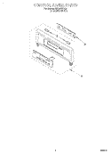 CONTROL PANEL, LITERATURE Diagram and Parts List for RBD307PDQ4  Whirlpool Wall Oven
