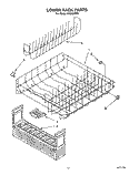 LOWER RACK Diagram and Parts List for KUDA23SY0  KitchenAid Dishwasher