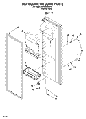 REFRIGERATOR DOOR PARTS Diagram and Parts List for KSRG22FKSS18  KitchenAid Refrigerator