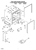 TUB AND FRAME PARTS Diagram and Parts List for KUDI02FRSS1  KitchenAid Dishwasher