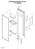 REFRIGERATOR DOOR PARTS Diagram and Parts List for ID5HHEXTS01  Whirlpool Refrigerator