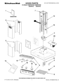 HOOD PARTS Diagram and Parts List for KXI9748YSS0  KitchenAid Range Hood