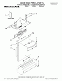 DOOR AND PANEL PARTS Diagram and Parts List for KUDS30FXBL3  KitchenAid Dishwasher