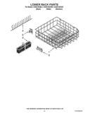LOWER RACK PARTS Diagram and Parts List for KUDC10IXBL7  KitchenAid Dishwasher
