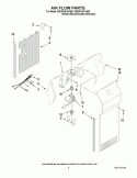 AIR FLOW PARTS Diagram and Parts List for 5ED5FHKXVQ00  Whirlpool Refrigerator