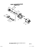 PUMP AND MOTOR Diagram and Parts List for WU1000X0  Roper Dishwasher