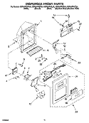 DISPENSER FRONT PARTS Diagram and Parts List for KSRI22FNSS00  KitchenAid Refrigerator