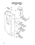FREEZER LINER Diagram and Parts List for RS20CKXAL01  Roper Refrigerator