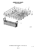 LOWER RACK Diagram and Parts List for KUDB210S1  KitchenAid Dishwasher