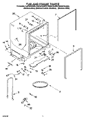 TUB AND FRAME PARTS Diagram and Parts List for KUDS01DJSP0  KitchenAid Dishwasher