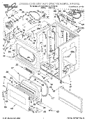 LOWER CABINET AND FRONT PANEL Diagram and Parts List for CSP2791BN0  Whirlpool Dryer