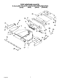 TOP VENTING PARTS Diagram and Parts List for KBMC147HBL03  KitchenAid Microwave Oven Combo