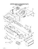 MOTOR AND ICE CONTAINER Diagram and Parts List for 3XARG485WP00  Whirlpool Refrigerator