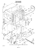 TUB , LIT/OPTIONAL Diagram and Parts List for DU7600XS2  Whirlpool Dishwasher