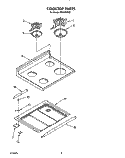 Part Location Diagram of 4320494 Whirlpool Bottom, Burner Box
