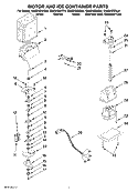 MOTOR AND ICE CONTAINER PARTS Diagram and Parts List for GS6SHEXNT04  Whirlpool Refrigerator