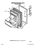 REFRIGERATOR DOOR Diagram and Parts List for RT18EKRXW01  Roper Refrigerator