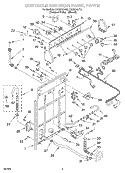 CONTROLS AND REAR PANEL Diagram and Parts List for LSQ9610JT0  Whirlpool Washer
