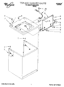 TOP AND CABINET, LIT/OPTIONAL Diagram and Parts List for 6LBR5132AW2  Whirlpool Washer