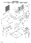 UNIT Diagram and Parts List for KTRA22ELSS01  KitchenAid Refrigerator