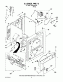 CABINET PARTS Diagram and Parts List for WGD4750XQ0  Whirlpool Dryer