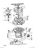 PUMP AND MOTOR Diagram and Parts List for KUDM220T0  KitchenAid Dishwasher