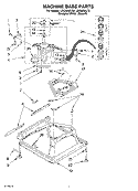 MACHINE BASE Diagram and Parts List for LSQ9200LT0  Whirlpool Washer