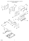AIRFLOW AND CONTROL Diagram and Parts List for ACD052XJ0  Whirlpool Air Conditioner