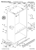 CABINET, LITERATURE Diagram and Parts List for KBRC36MHT01  KitchenAid Refrigerator