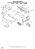 AIR FLOW PARTS Diagram and Parts List for MH1150XMQ2  Whirlpool Microwave