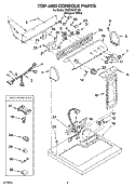 TOP AND CONSOLE PARTS Diagram and Parts List for YGEW9877JQ1  Whirlpool Dryer