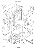TUB , LITERATURE AND OPTIONAL Diagram and Parts List for DU9500XS2  Whirlpool Dishwasher
