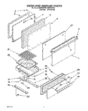 DOOR AND BROILER Diagram and Parts List for FGP310YW2  Roper Range