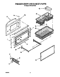 FREEZER DOOR AND BASKET Diagram and Parts List for KBRC36MHS00  KitchenAid Refrigerator