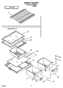 SHELF PARTS, OPTIONAL PARTS Diagram and Parts List for IPT184302  Inglis Refrigerator