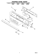 CONTROL PANEL PARTS Diagram and Parts List for GY396LXPB01  Whirlpool Range