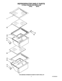 REFRIGERATOR SHELF PARTS Diagram and Parts List for ED5KVEXVB06  Whirlpool Refrigerator