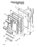 REFRIGERATOR DOOR Diagram and Parts List for KTRS20KBWH00  KitchenAid Refrigerator