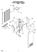 AIR FLOW PARTS Diagram and Parts List for GF6NFEXRQ00  Whirlpool Refrigerator