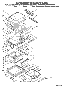 REFRIGERATOR SHELF PARTS Diagram and Parts List for KSCS23FSBT03  KitchenAid Refrigerator