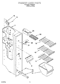 FREEZER LINER PARTS Diagram and Parts List for IHS226303  Inglis Refrigerator