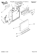 FRAME AND CONSOLE Diagram and Parts List for DU400CWGW0  Whirlpool Dishwasher