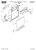 FRAME AND CONSOLE Diagram and Parts List for RUD1000DB2  Roper Dishwasher