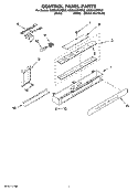 CONTROL PANEL PARTS Diagram and Parts List for KSSS42QMW03  KitchenAid Refrigerator