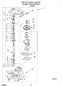 GEARCASE Diagram and Parts List for KAWL517BWH0  KitchenAid Washer